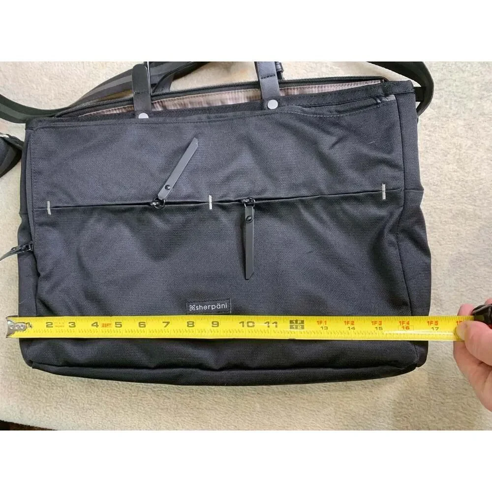 Sherpani Black Laptop Messenger Bag Briefcase Tote with Shoulder Strap